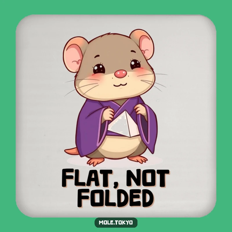 Funny Mole Origami Coaster Set: Protect Surfaces with Crafty Humor