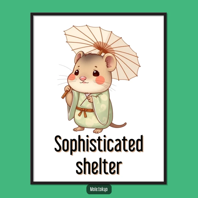 Funny Mole Kimono Art Poster: Bring Whimsy and Humor to Your Walls