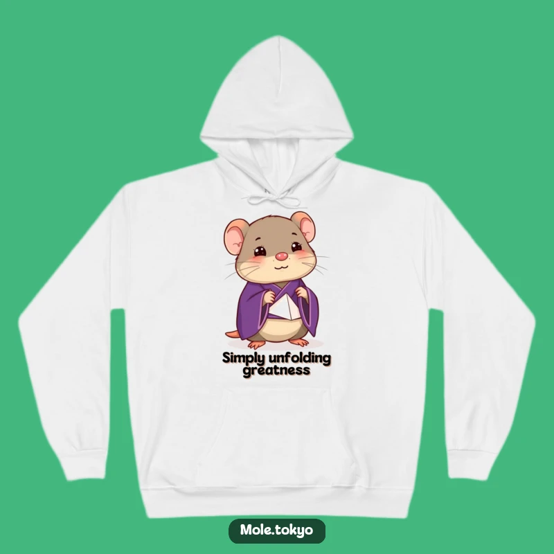 Cozy Funny Mole Origami Hoodie: Stay Warm with Hilarious Crafty Vibes