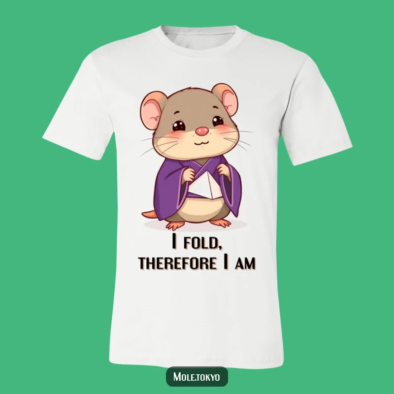 Funny Mole Origami Tee: Wear Your Love for Crafts Hilariously